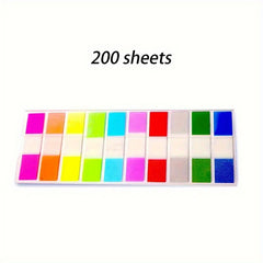 200pcs Colorful Transparent Index Labels Sticky Notes