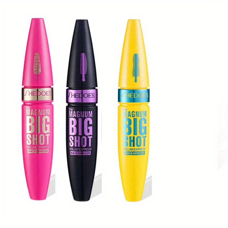 3pcs Mascara Set 3 Brush Head Types Smudge Proof Long Lasting Eye Makeup