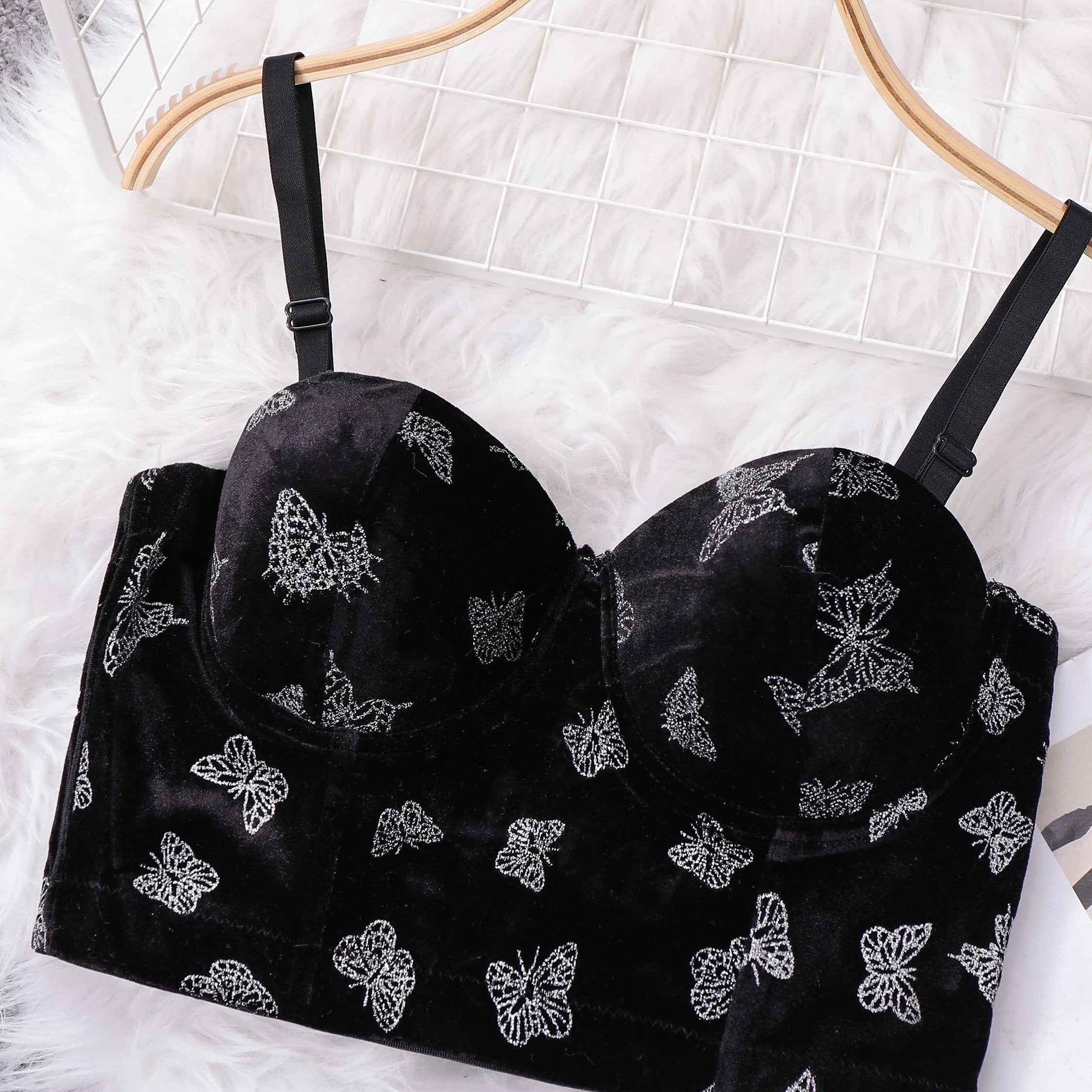 Butterfly Print Cami Corset Bustier Body Shaper