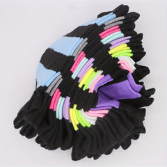 10 Pairs Striped Short Socks Low Cut Ankle Socks Women's Stockings