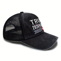 Distressed Trucker Hat Vintage Embroidery Baseball Cap