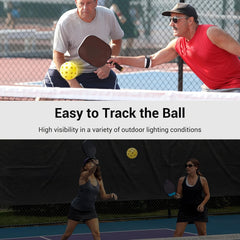 12pcs USAPA Approved Pickleballs with Mesh Bag, High Elasticity & Durable
