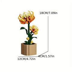 Mini Brick Flower Models, Educational Toys for Christmas, Mother's Birthday
