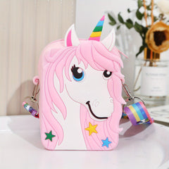 Colorful Unicorn Crossbody Coin Purse Zipper Wallet Holiday Gift