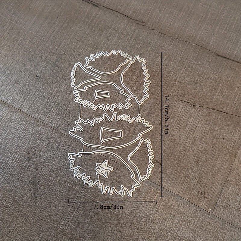 3D Christmas Tree Metal Cutting Dies for Card Making DIY Craft Decor