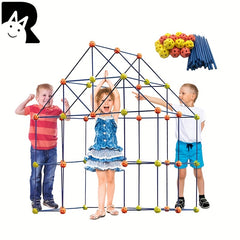 Fort Construction Tent Building DIY Mosaic Toy for Kids