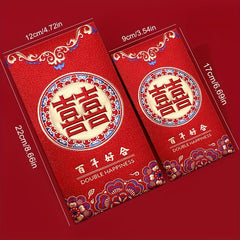 6 Pcs Vintage Chinese Red Envelopes Lucky Money Blessing Red Envelopes