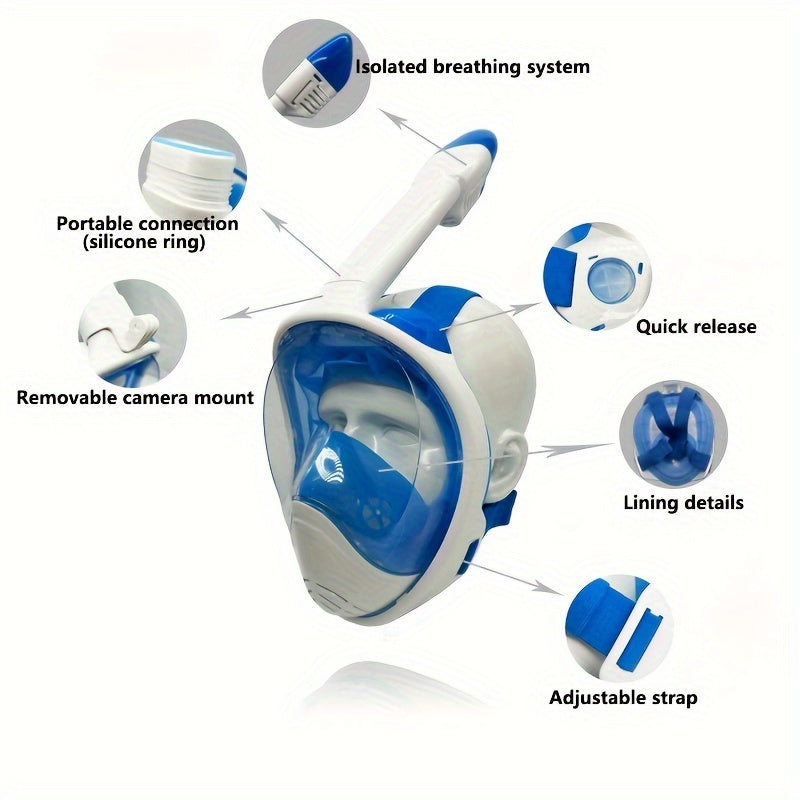 Full Dry 180 View Snorkeling Mask Anti-fog Swimming Equipment