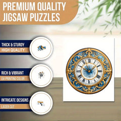 Wooden Round Time Puzzle Christmas Birthday Gift Game
