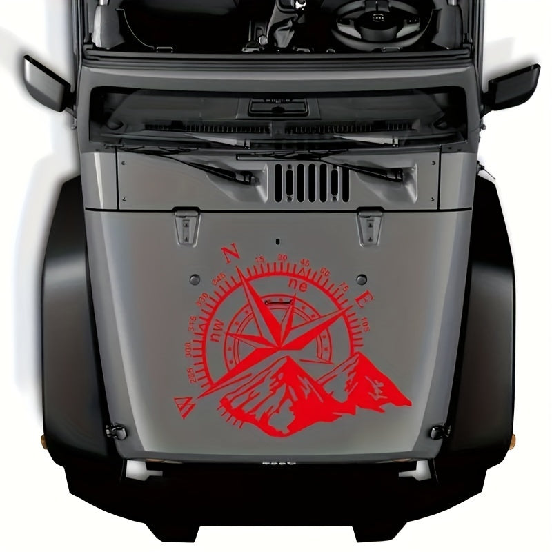 Mountain Compass Car Decoration Scratch Cover Sticker