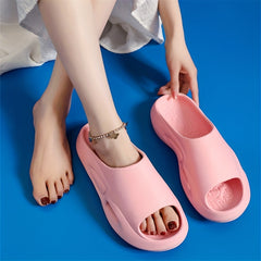 Men's Solid Slides Soft Non Slip Slippers Open Toe Shoes