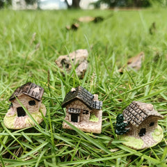 3pcs Love Sea Resin House Ornaments for Magical Fairy Garden