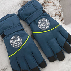 Winter Skiing Gloves Thickened Windproof Five Fingers Touch Screen Gloves