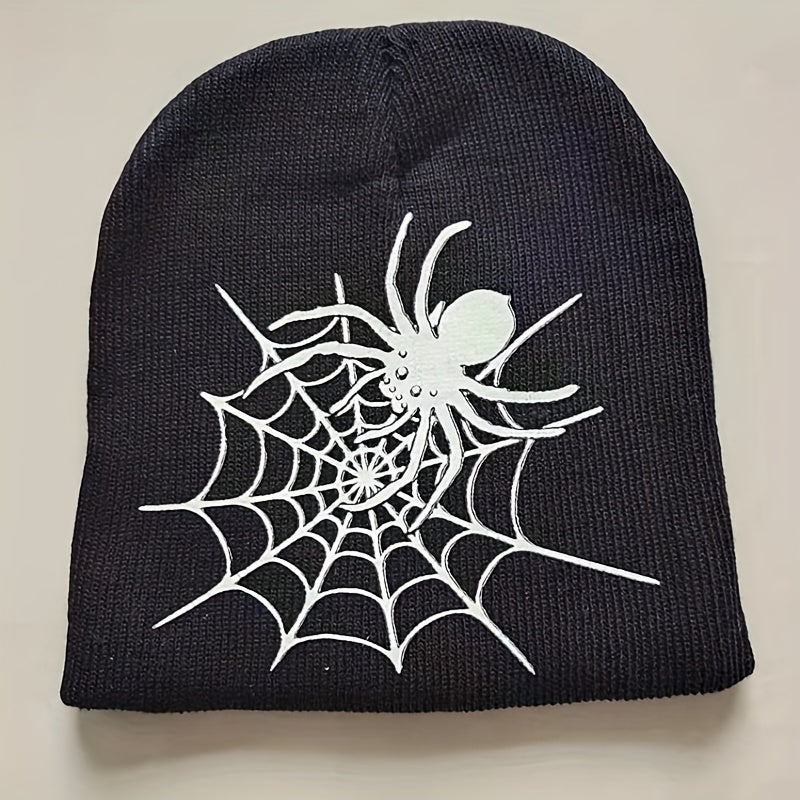 Fashionable Ear Protection Sport Knit Beanie Hat With Bone Hand Printing