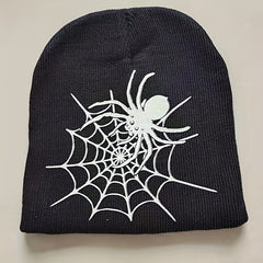 Fashionable Ear Protection Sport Knit Beanie Hat With Bone Hand Printing