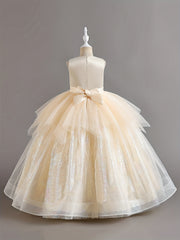 Sparkle Formal Dress For Girls Pageant Party Wedding Evening Long Maxi Gown