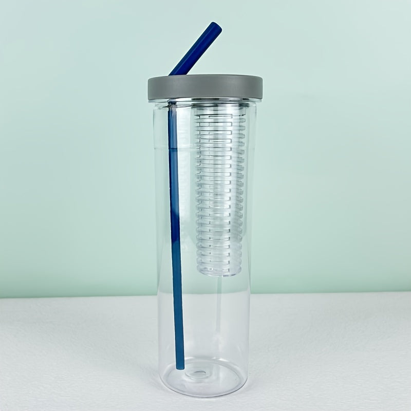 700ml Water Bottle with Filter and Straw, Leakproof Portable Cup