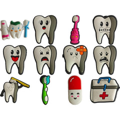 12Pcs Funny Teeth DIY Shoes Accessories For Kids and Adults