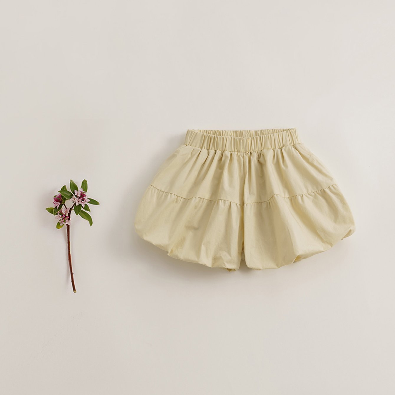 MARC&JANIE Girls Baggy Fit Bubble Shorts French Style Round Hemline Kids Summer