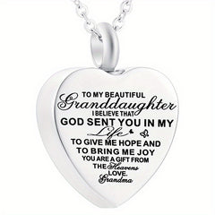 Heart Pendant Cremation Urn Necklace Ashes Jewelry - Pet Memorial Pendant