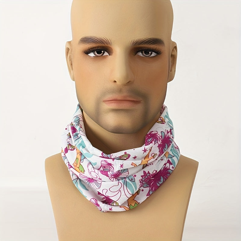Men's Print Purpose Shawl Scarf Neck Gaiter