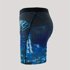 Stretch Breathable Boxer Shorts with Magic City Print for Men