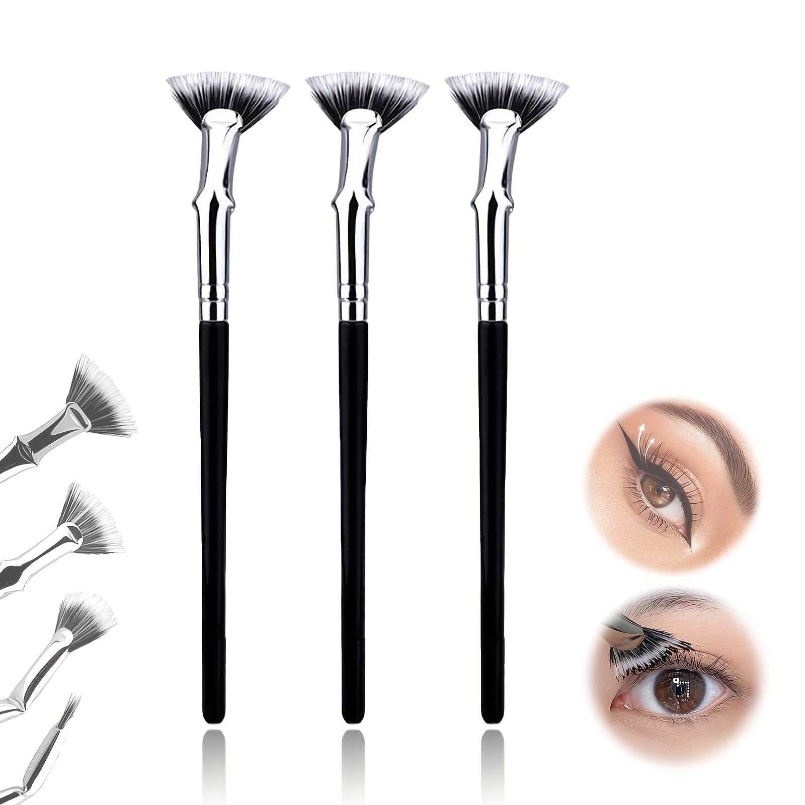 Fan Mascara Brushes Eyelash Eyebrow Makeup Tools