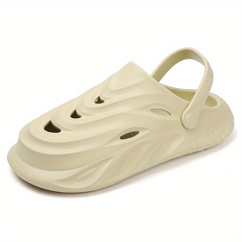 Women's Hollow Out Beach Sandals Slip On Solid Home Minimalist Shoes