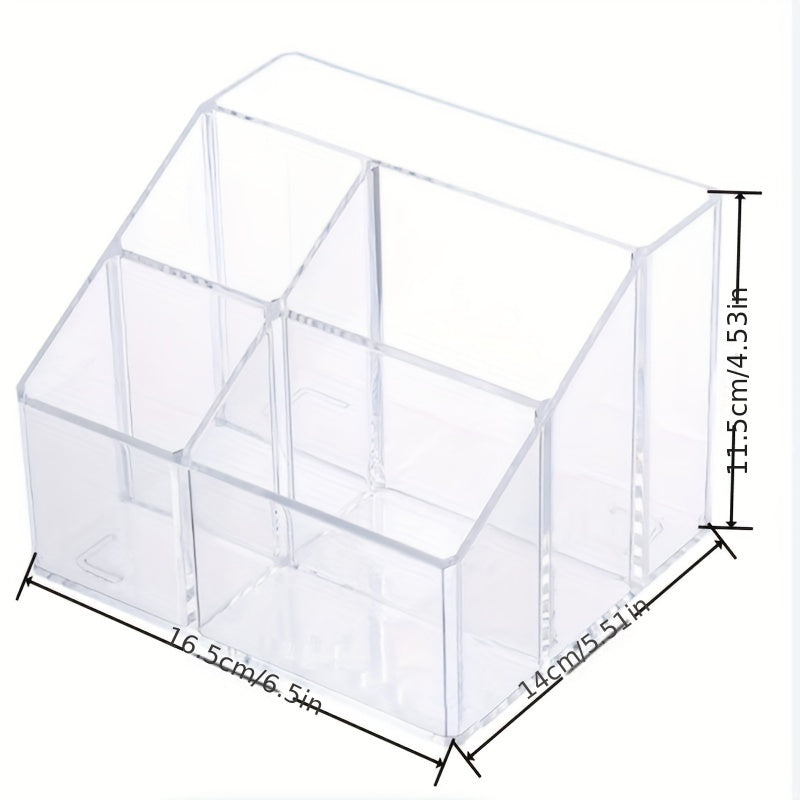 Transparent Desktop Pen Holder Storage Box for Students