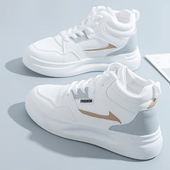 Women's Chunky High Top Sneakers Non Slip Lace Up Casual Shoes