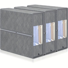 1pc Bed Sheet Organize Box Foldable Cube Storage Box Grey Fabric Storage Case