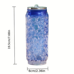 Cola Crushed Ice Cup Easy Pull Can Double Layer Straw Cup