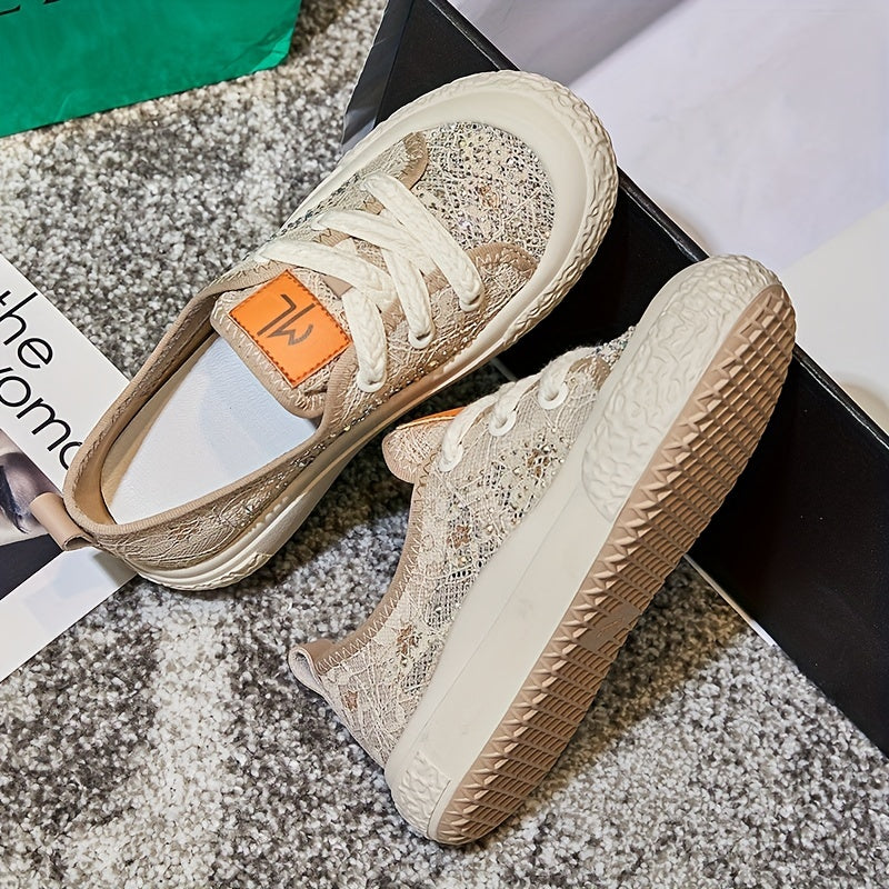 Women's Mesh Breathable Flat Shoes Shallow Mouth Casual Versatile Thick Bottom