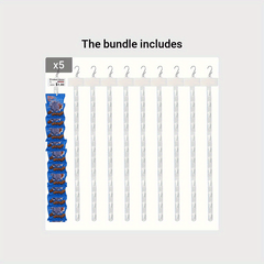 10pcs Hanging Display Strips with Hooks and Label Header