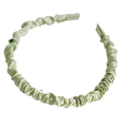 Sweet Satin Pleated Headband All Match Hair Hoop for Women Girls
