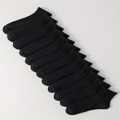 12 Pairs Solid Socks Women's Stockings & Hosiery
