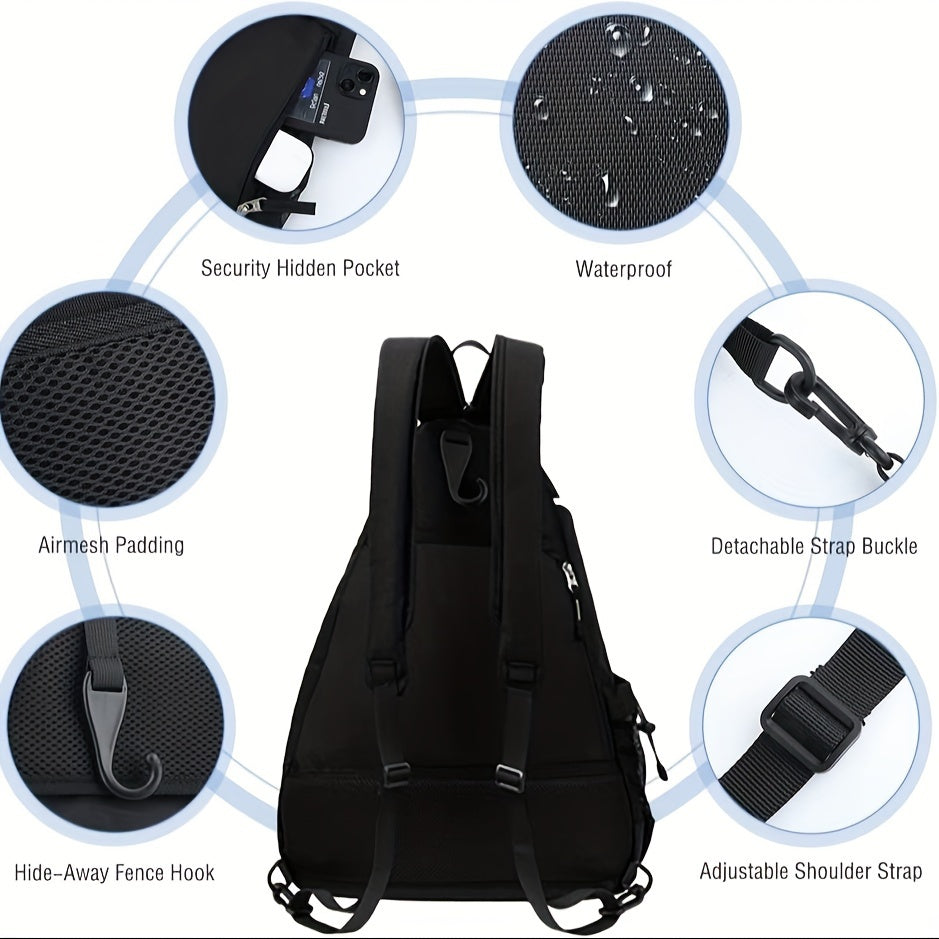 Large Capacity Pickleball Bag with Padded Shoulder Strap