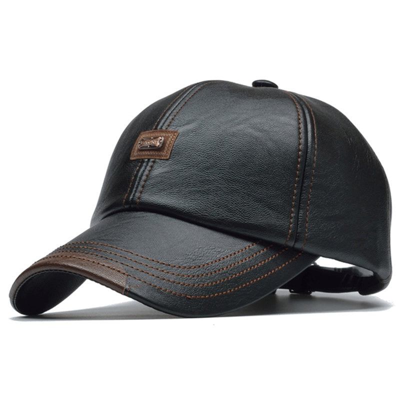 Men's PU Leather Baseball Cap