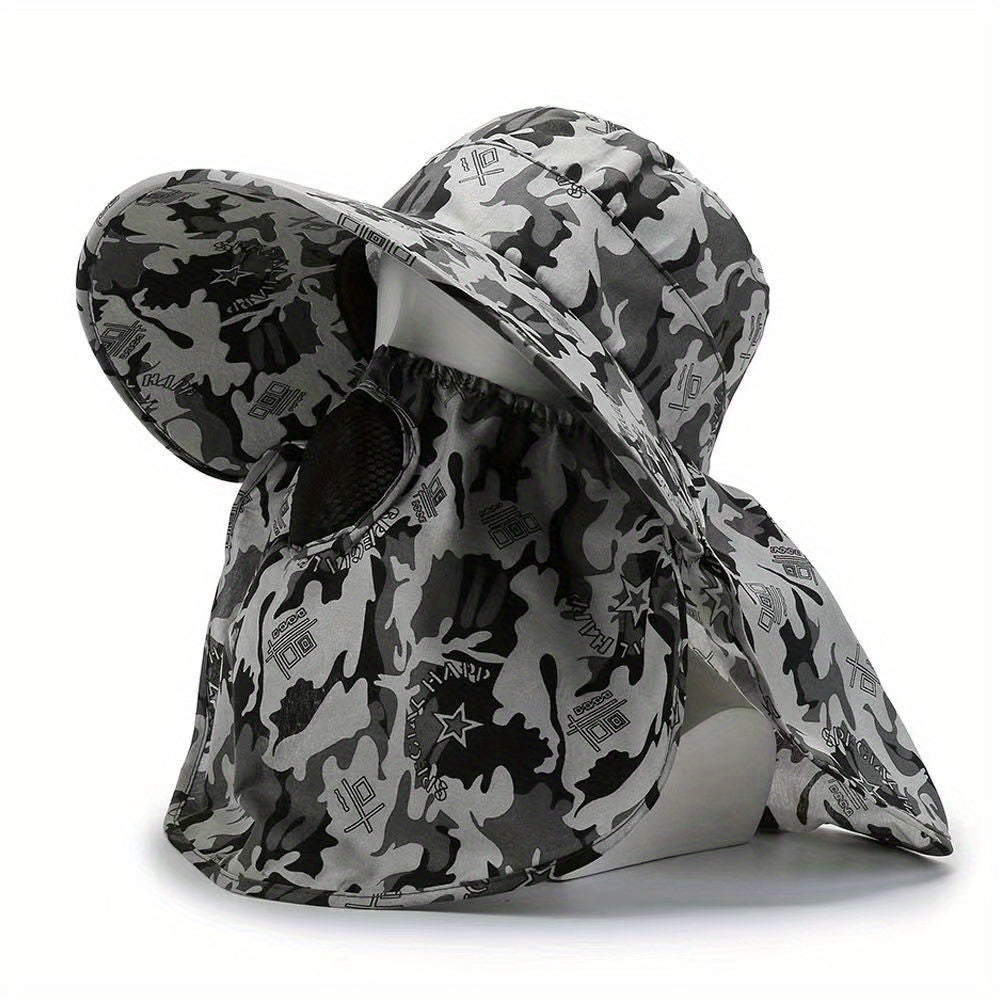 Camouflage Sunscreen Hat Fishing Outdoor Sunshade Hiking Shawl Hat