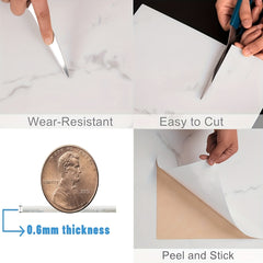10pcs Marble Tile Sticker Peel Stick Home Decor Waterproof Self-adhesive