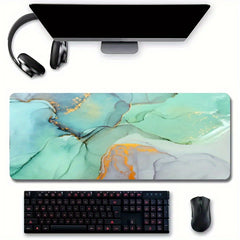 Green Marble Large Mouse Pad Office Natural Rubber Gaming Laptop Mouse Pad