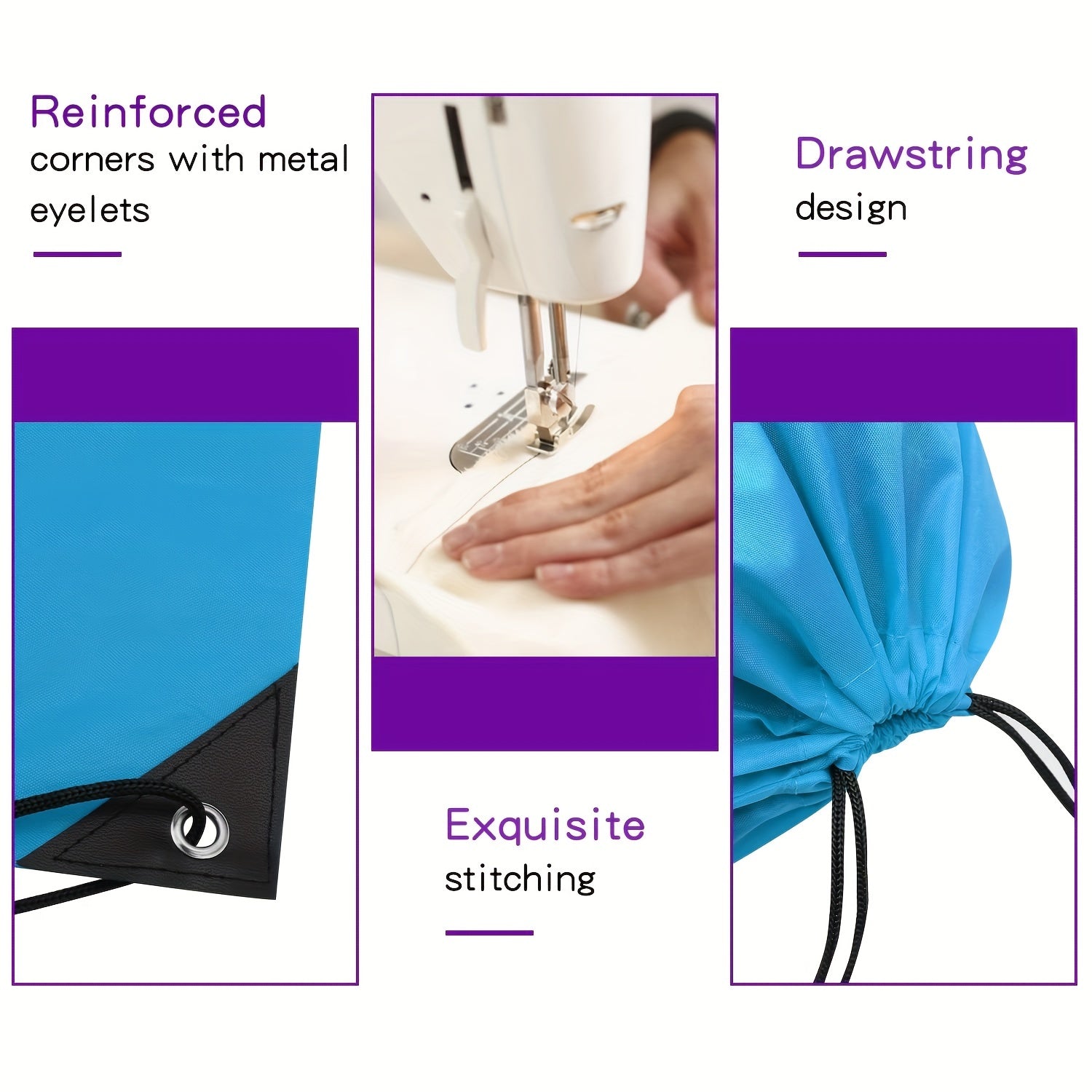 Unisex Drawstring Backpack Sports Storage Bags For Gym & Outdoor Activities