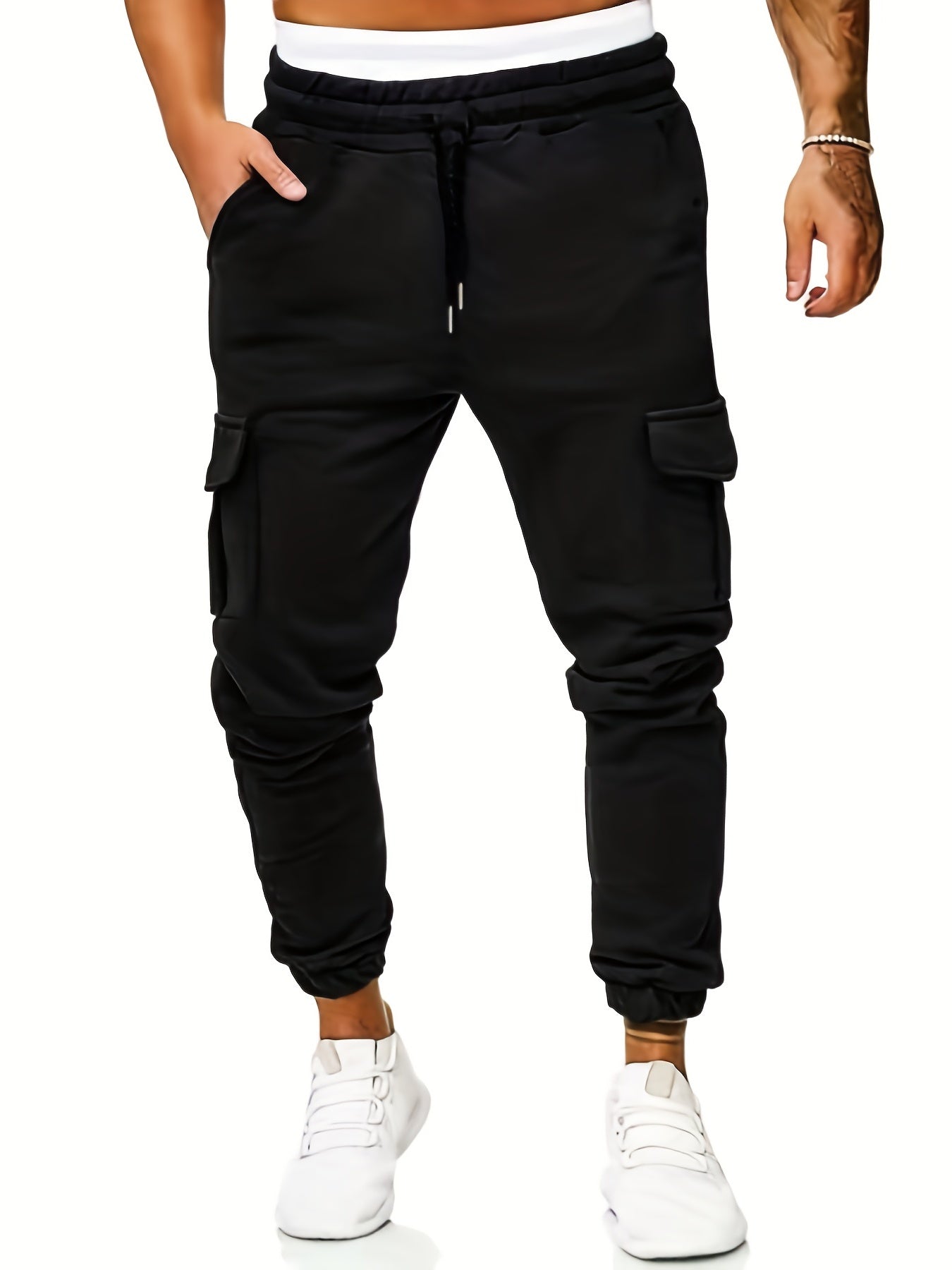 Cargo Pants Men's Drawstring Sweatpants For Autumn Summer Outdoor