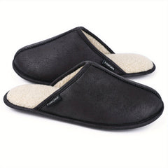 Men's Memory Foam Slippers with Sherpa Lining