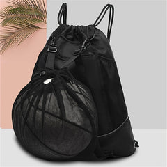 Drawstring Backpack for Outdoor Sports - Basketball and Football Bag