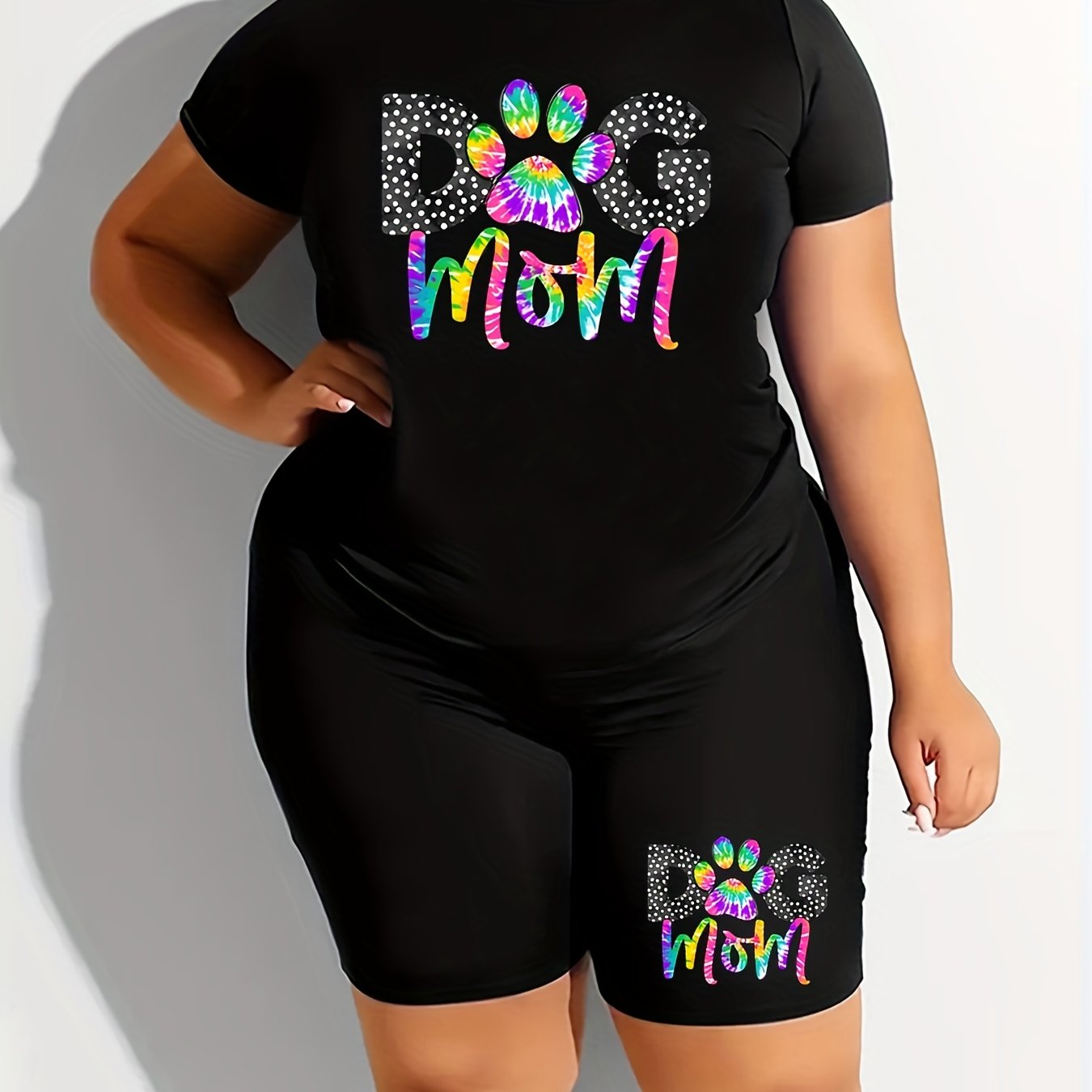 Paw & Art Print 2pc Set Top & Shorts