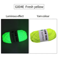 Luminous Crochet Yarn Soft Yarn for DIY Projects 45m 50g