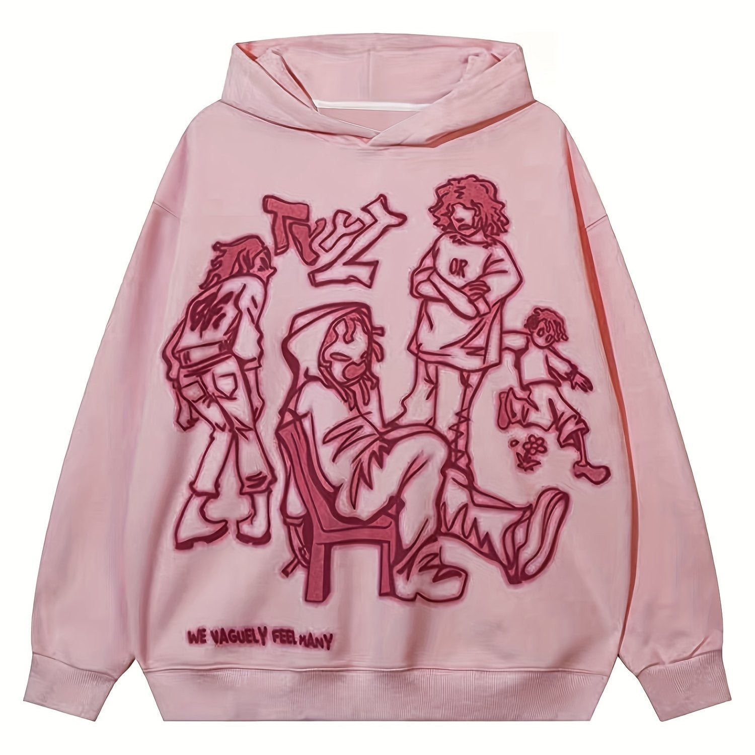 Cartoon Graphic Print Hoodie Sweatshirt Women