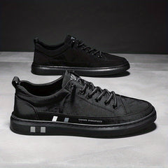 Men's Lace Up Canvas Sneakers Casual Outdoor Walking Shoes