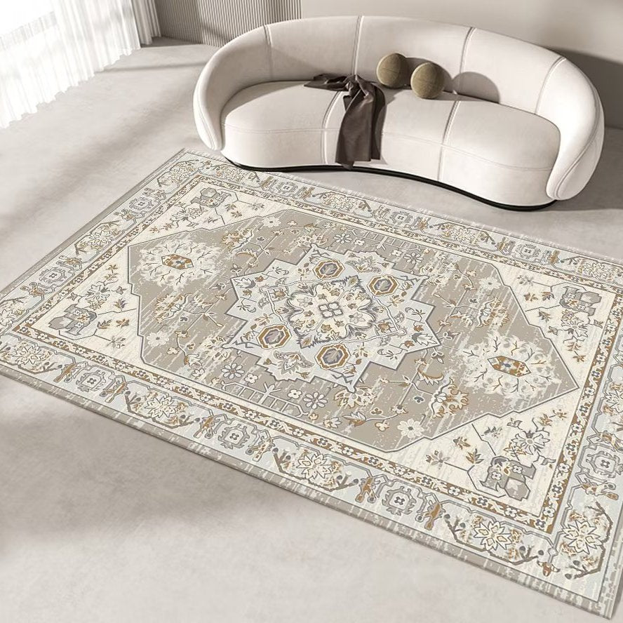 Moroccan Stripe Pattern Area Rug Vintage Loop Velvet Carpet European Sense